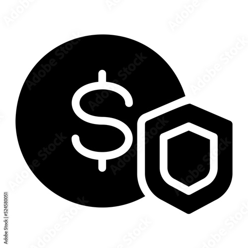 insurance money glyph icon