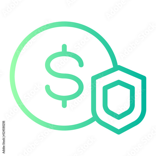 insurance money gradient icon