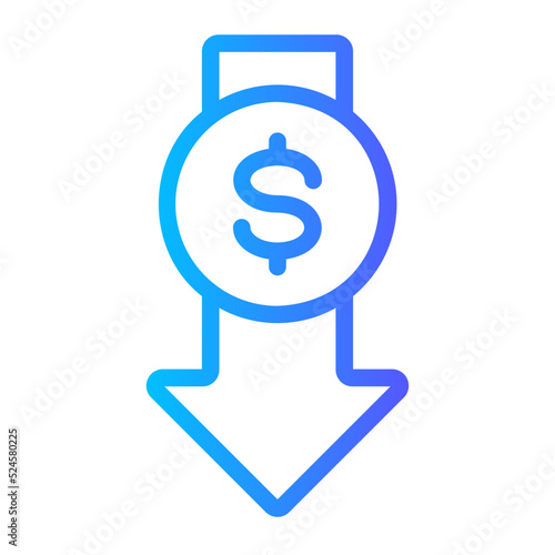 low cost gradient icon