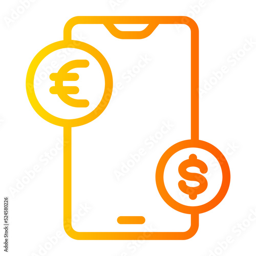 mobile banking gradient icon