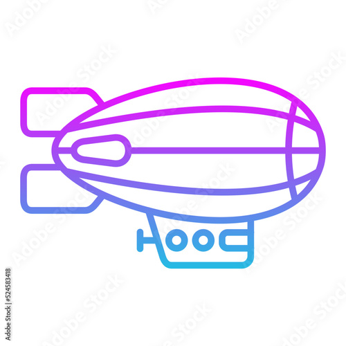 Airship Line Gradient Icon