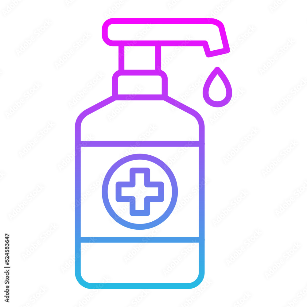 Hand Sanitizer Line Gradient Icon Hand Sanitizer Line Gradient Icon