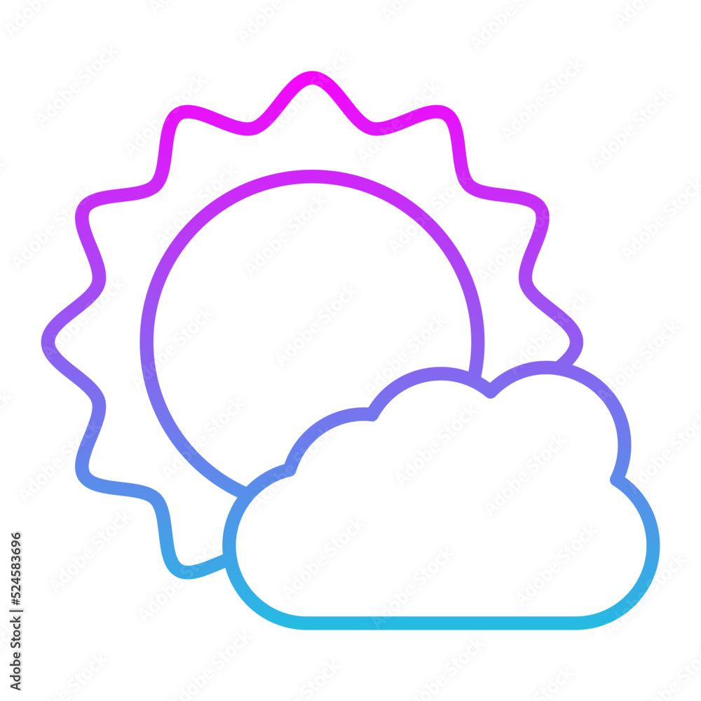 Weather App Line Gradient Icon Weather App Line Gradient Icon