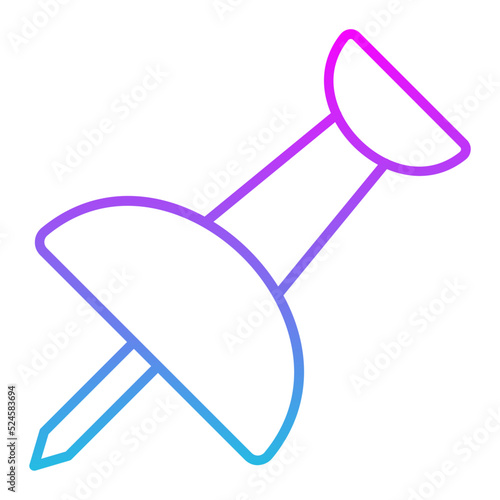 Pin Line Gradient Icon