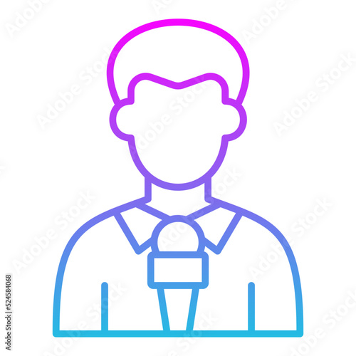 Journalist Line Gradient Icon