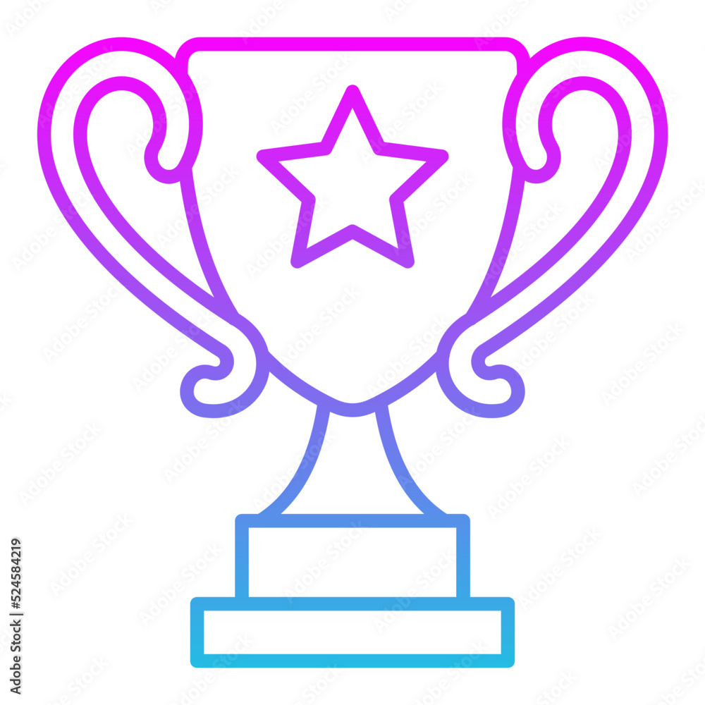Trophy Line Gradient Icon Trophy Line Gradient Icon