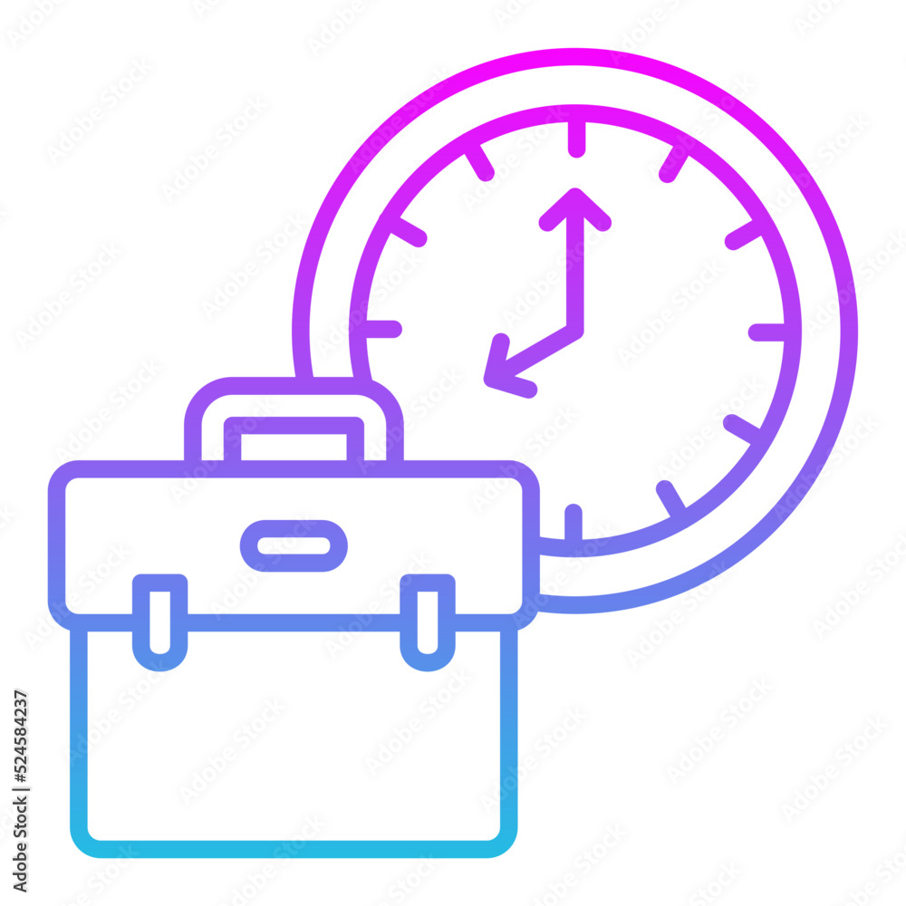 Briefcase Line Gradient Icon Briefcase Line Gradient Icon