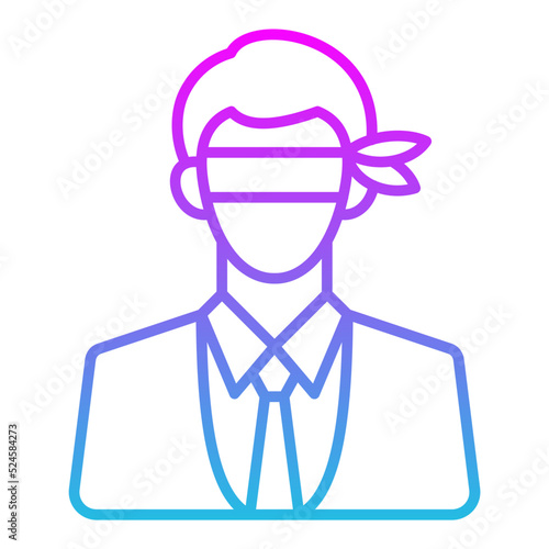 Blind Line Gradient Icon