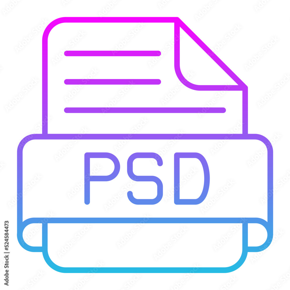 Psd Line Gradient Icon Psd Line Gradient Icon