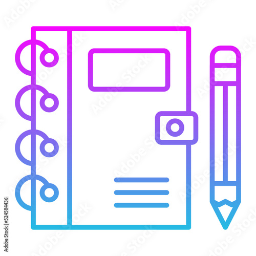 Notebook Line Gradient Icon