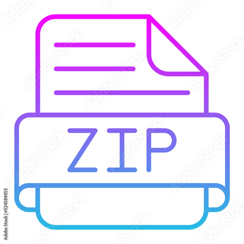 Zip Line Gradient Icon