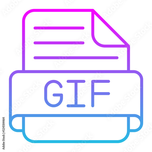 Gif Line Gradient Icon