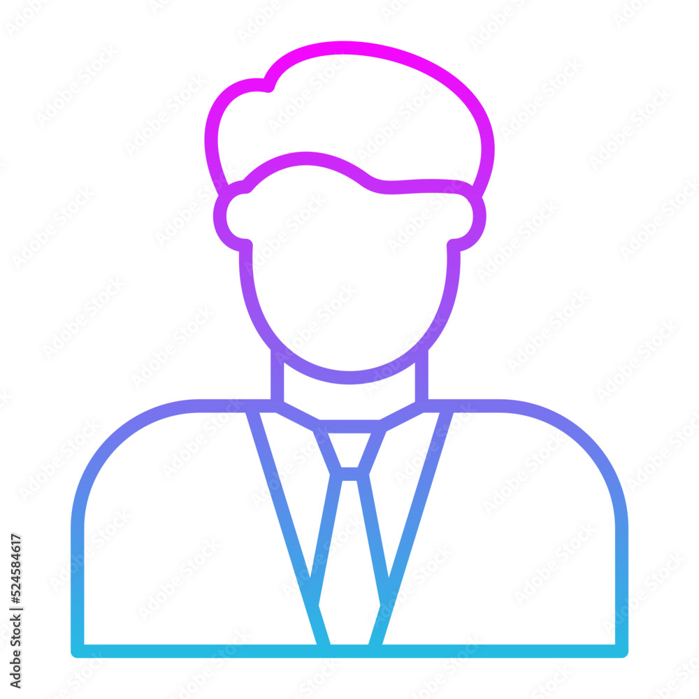 Accountant Line Gradient Icon Accountant Line Gradient Icon