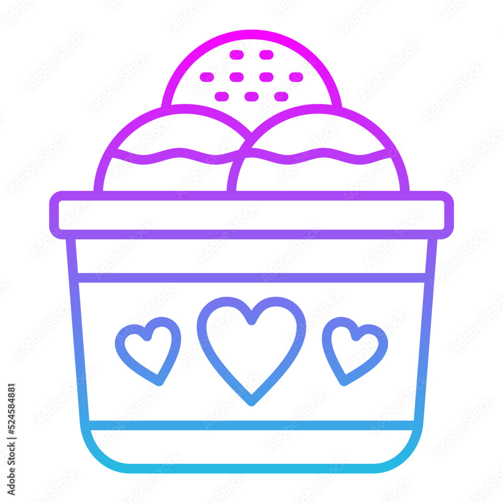 Ice Cream Line Gradient Icon Ice Cream Line Gradient Icon