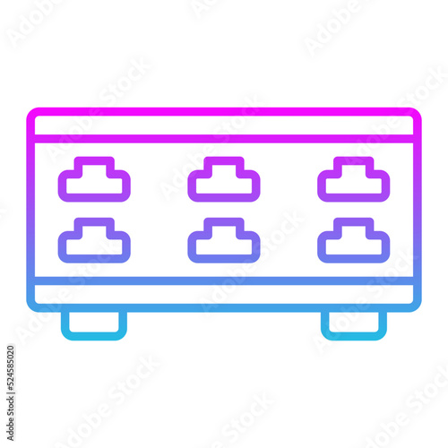 Server Control Line Gradient Icon