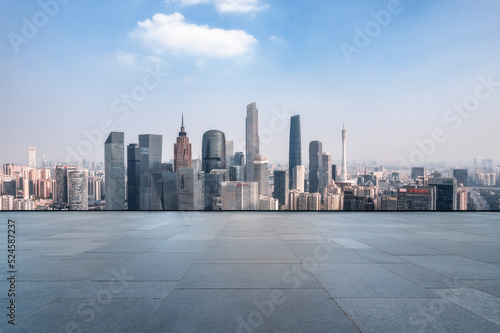 Square and city buildings landscape skyline © 昊 周