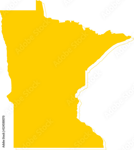 America Minnesota vector map.Hand drawn minimalism style.