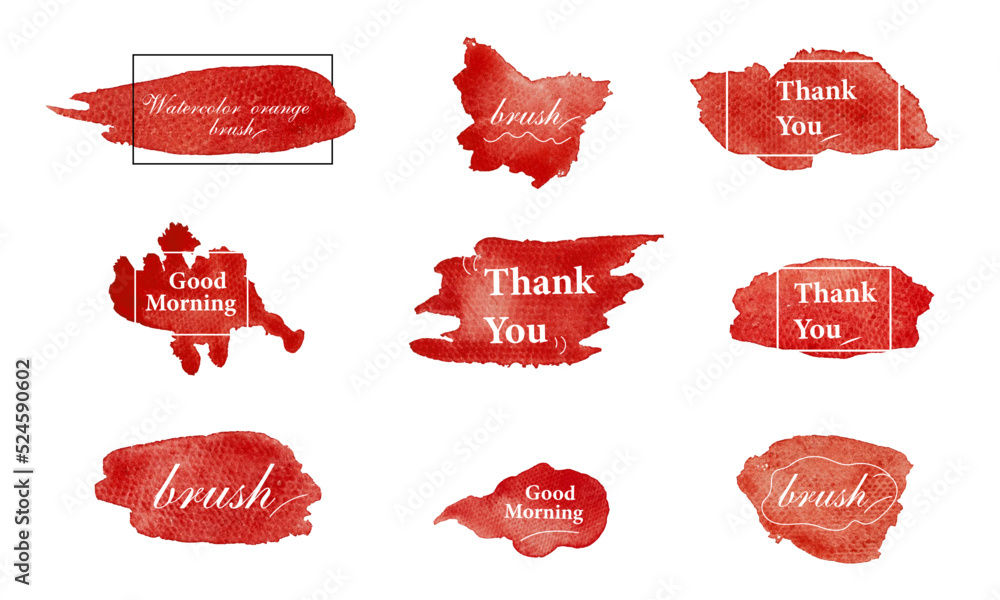 Watercolor thank you splash frame vector Stock Vector | Adobe Stock