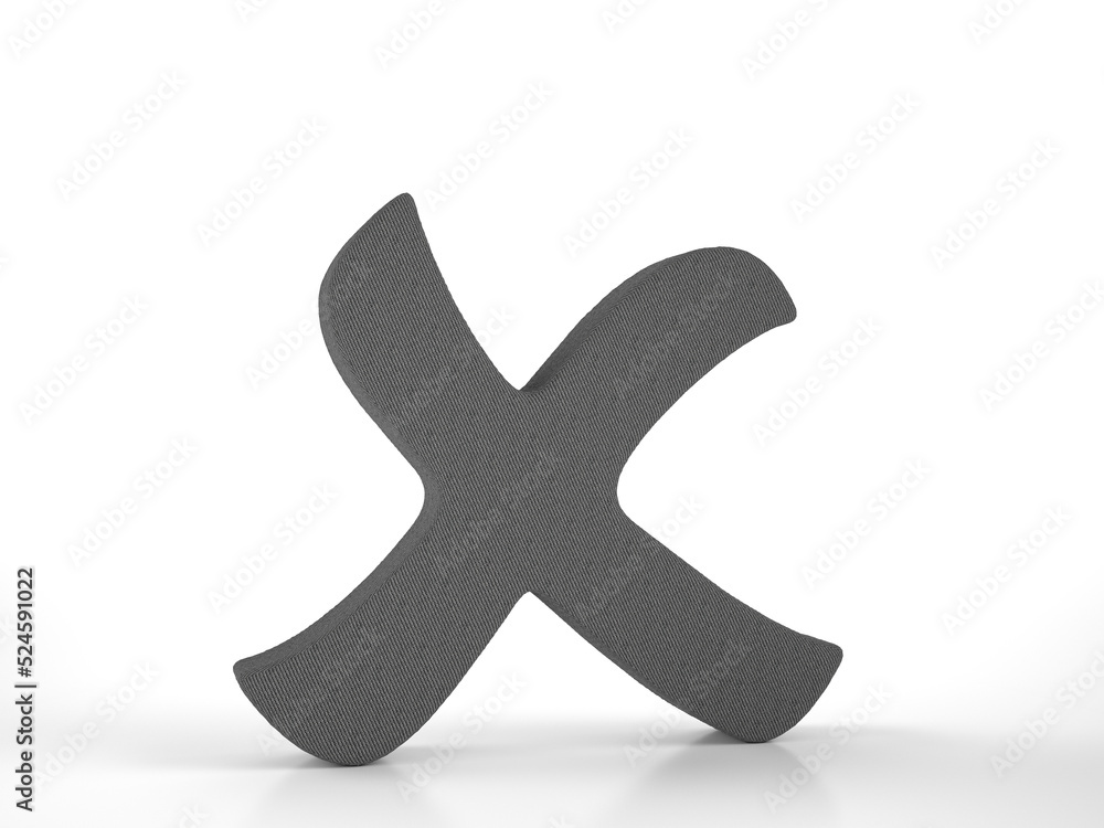 Obraz premium Knitted cancel symbol