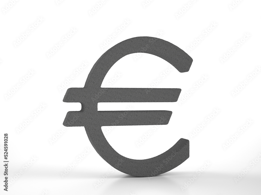 Fototapeta premium Knitted euro symbol
