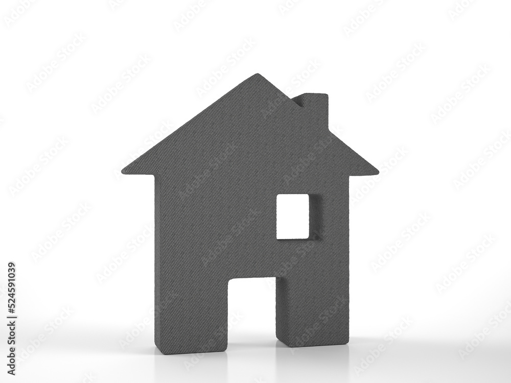 Knitted house symbol Knitted house symbol