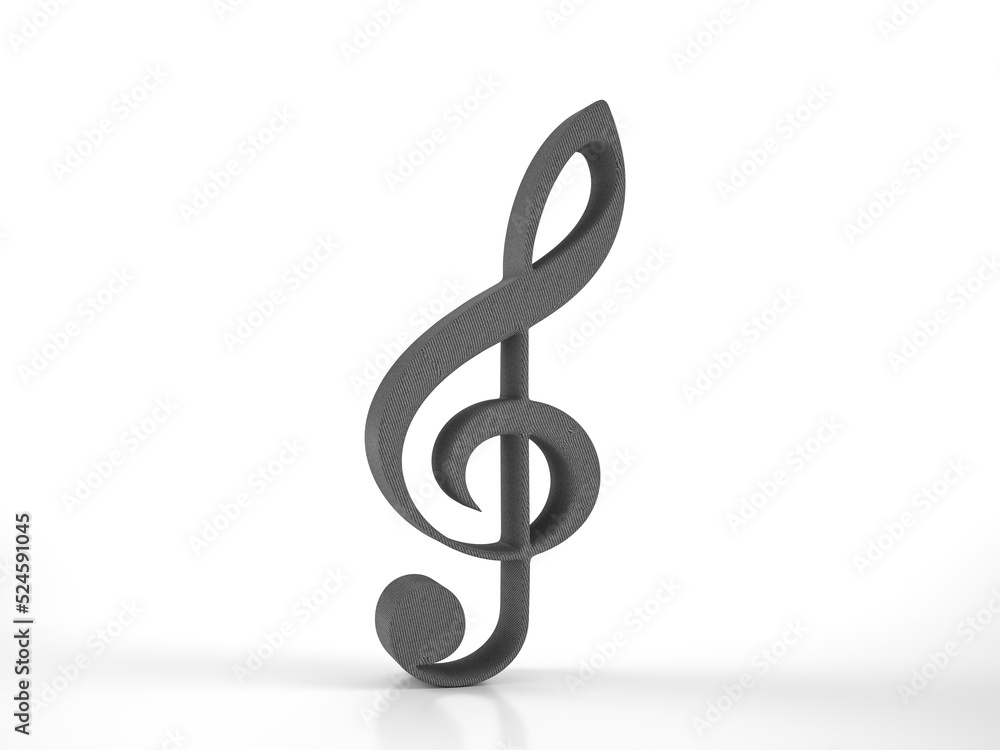 Fototapeta premium Knitted music note symbol