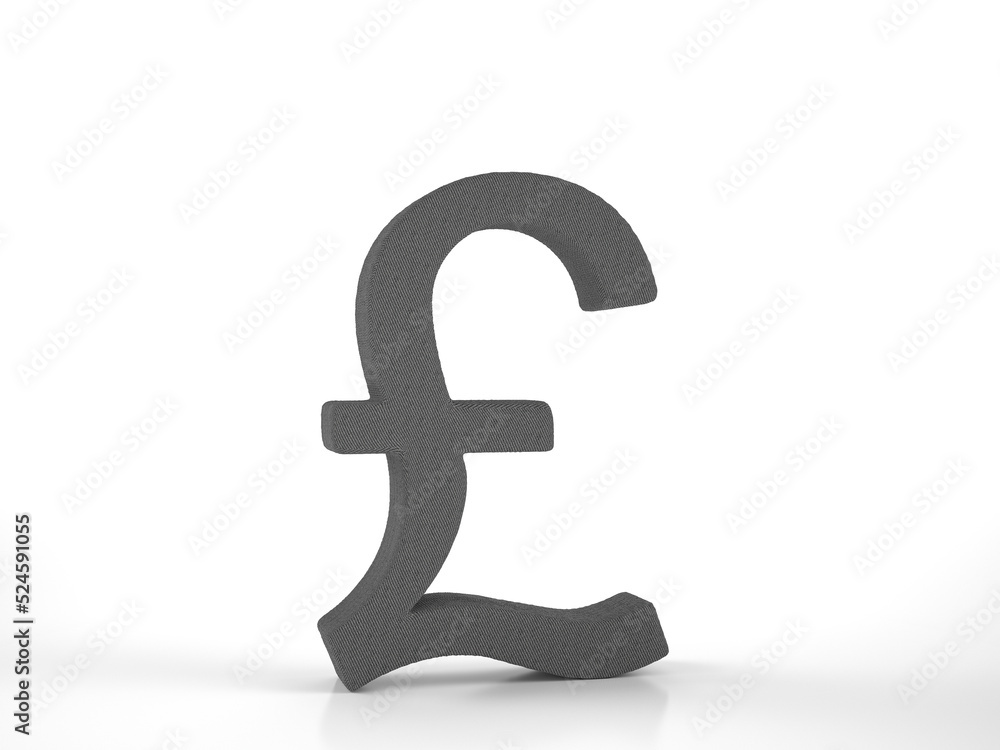 Knitted pound symbol Knitted pound symbol