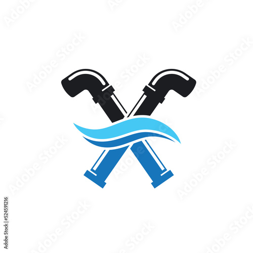 water pipe icon vector illustration concept design template