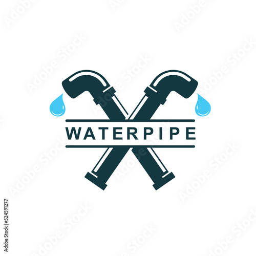 water pipe icon vector illustration concept design template