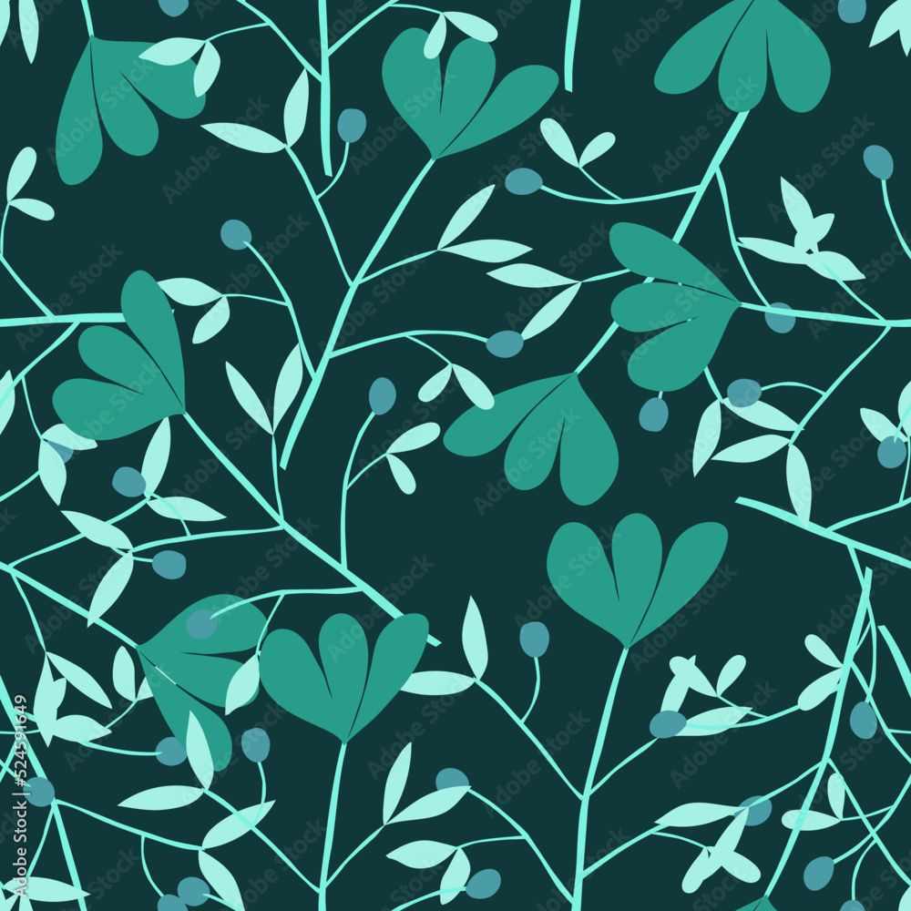 Cute flower seamless pattern. Abstract floral endless wallpaper. Creative botanical background.