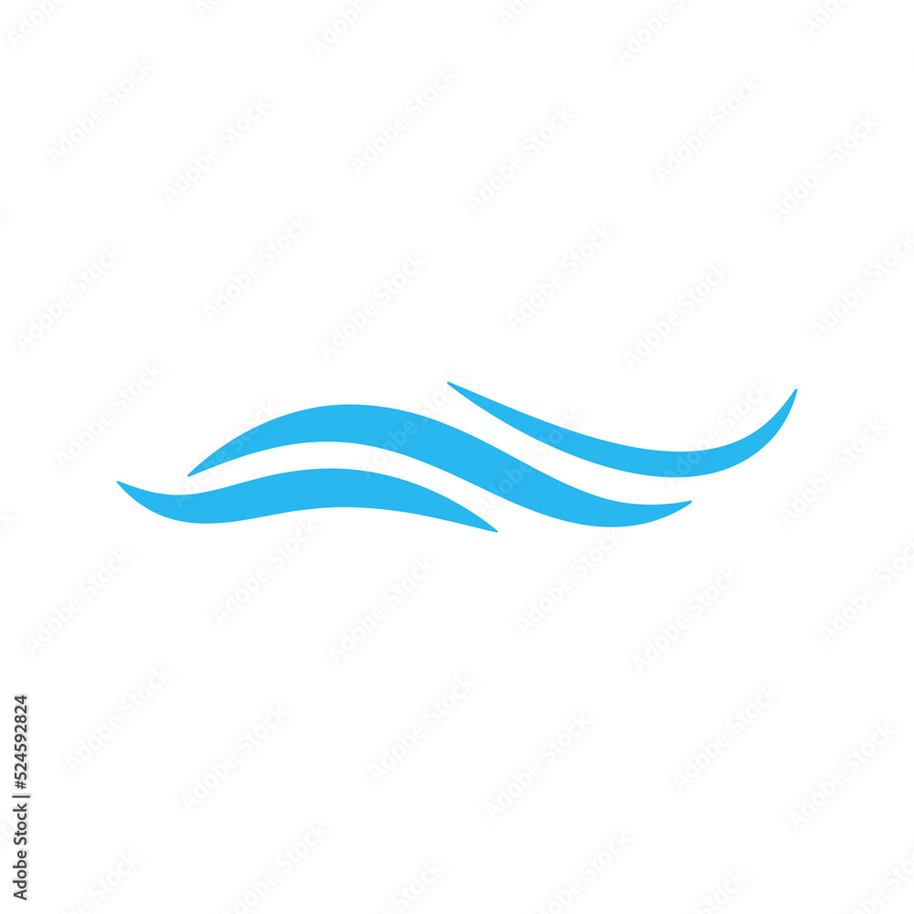 blue water wave line icon in the sea blue water wave line icon in the sea