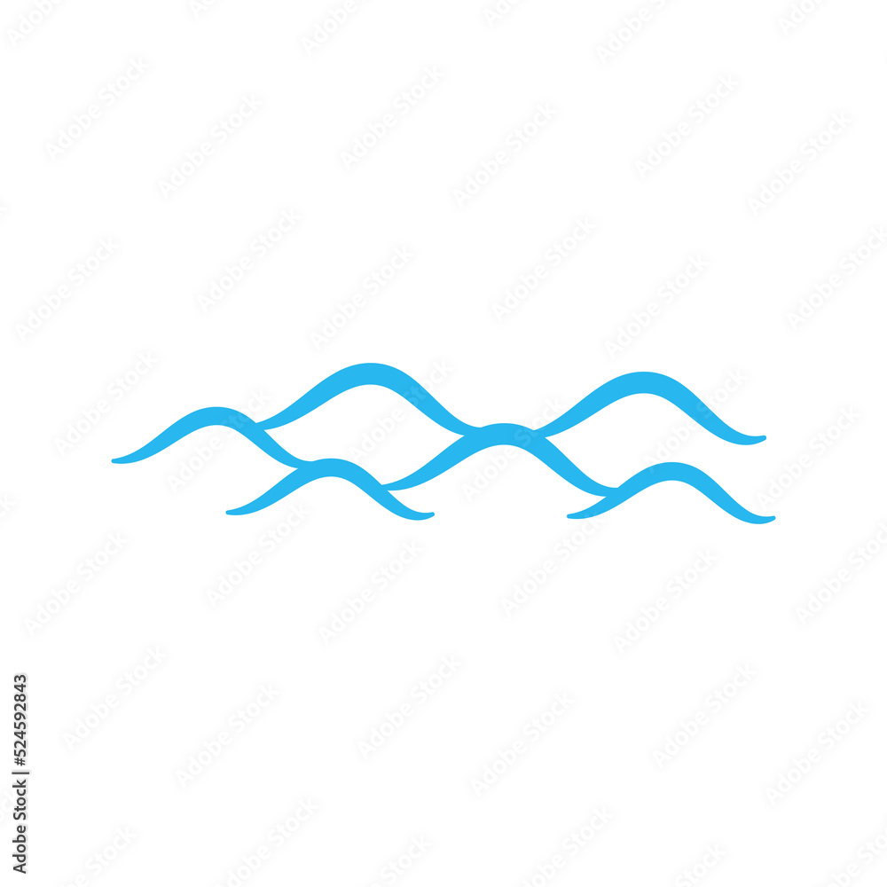 blue water wave line icon in the sea blue water wave line icon in the sea