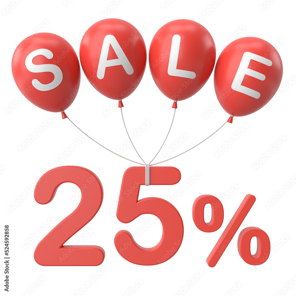 Twenty five percent sale. 25% sale. Sale banner decoration. Twenty five percent sale. 25% sale. Sale banner decoration.