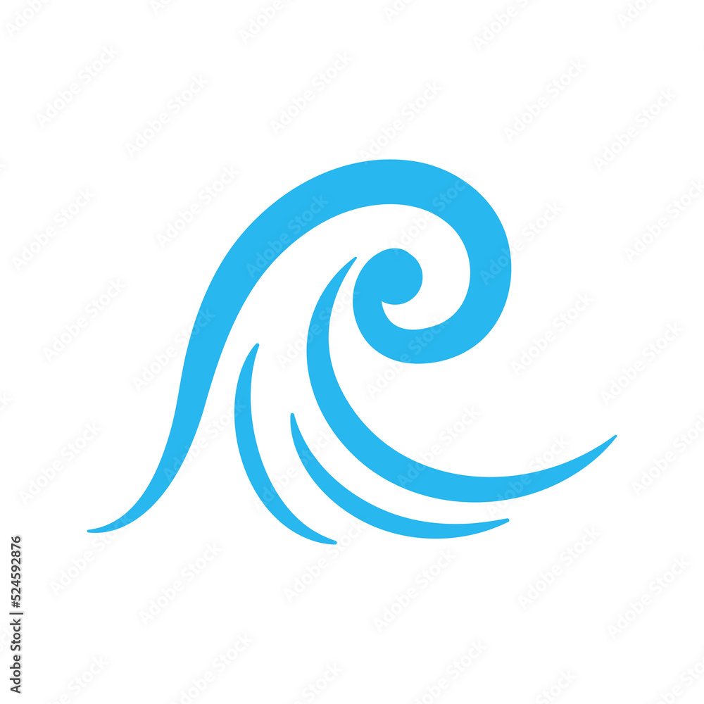 blue water wave line icon in the sea blue water wave line icon in the sea