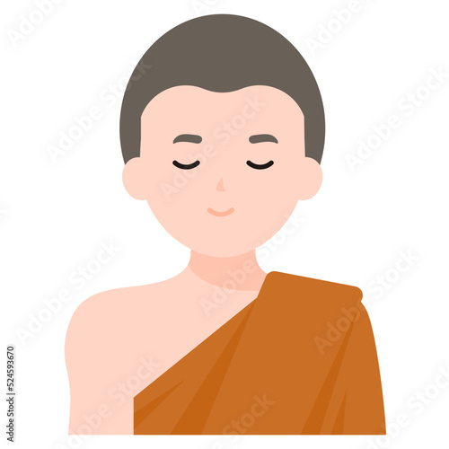 monk flat icon