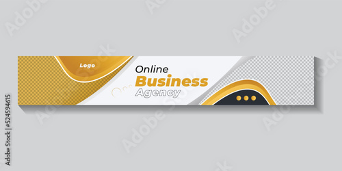 corporate youtube channel art business cover template 