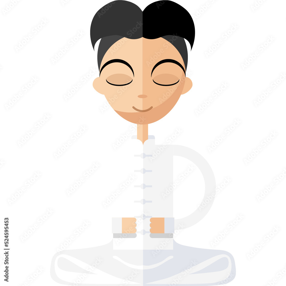 man and women with white shirt meditating man and women with white shirt meditating