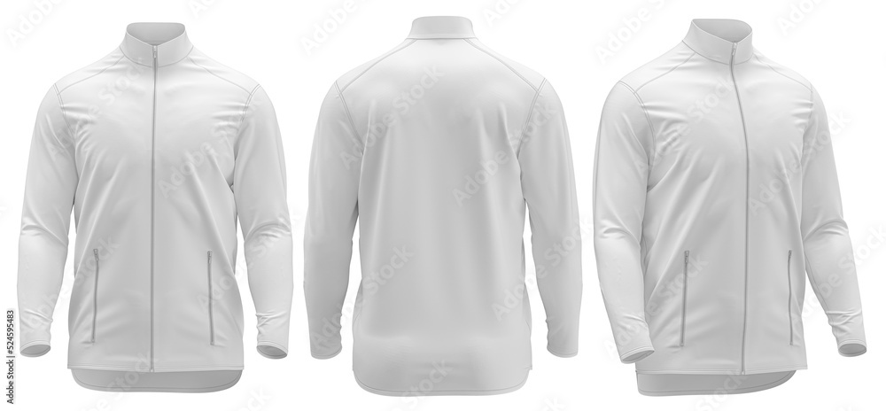  jacket cycling Long sleeve 3d rendered ( White ) - obrazy, fototapety, plakaty 