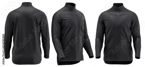 Εκτύπωση καμβά jacket cycling Long sleeve 3d rendered ( Black )