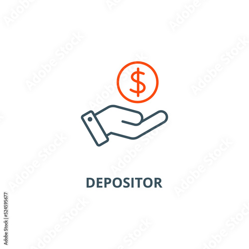 Depositor icon vector illustration concept isolated on white background used for web and mobile