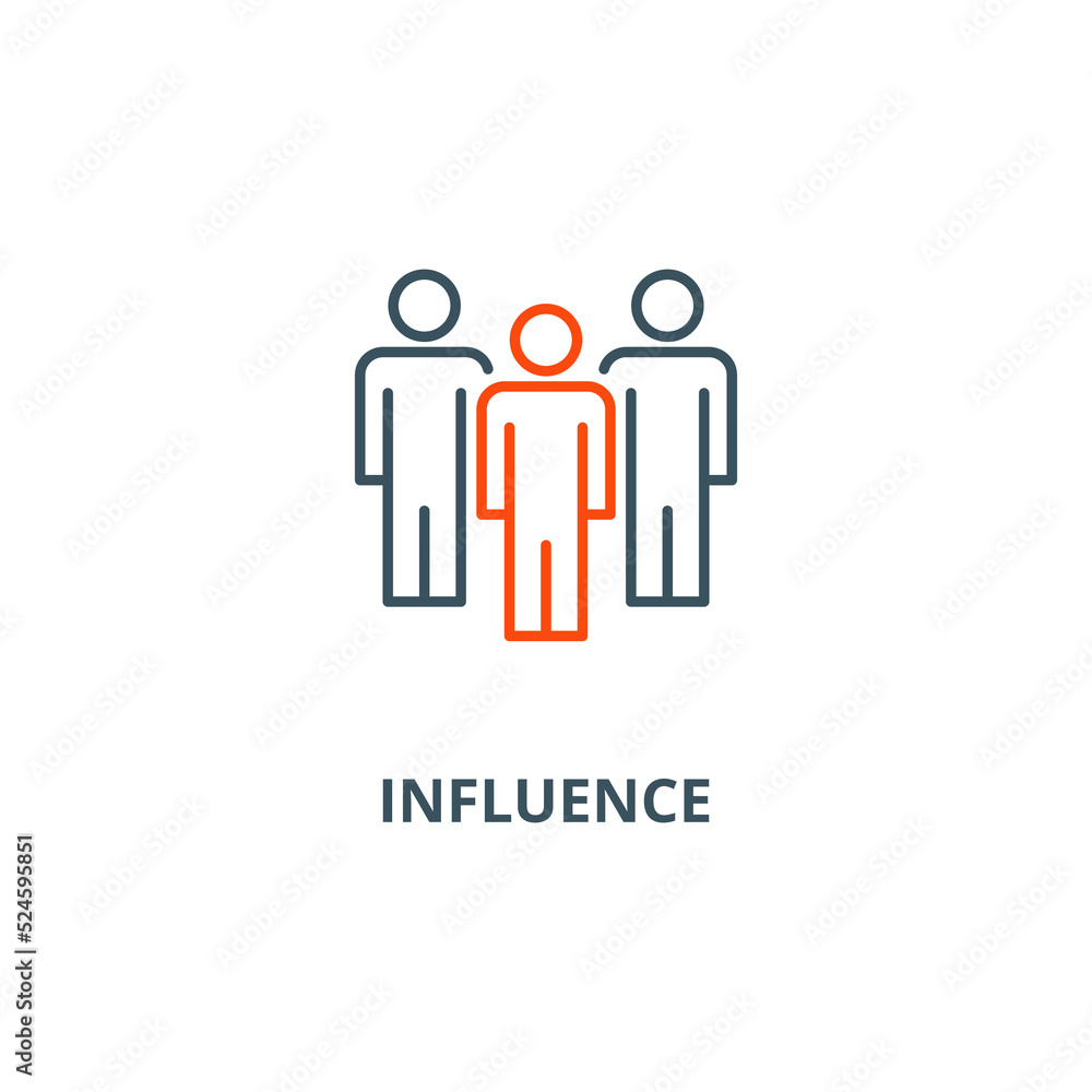 Influence icon vector illustration concept isolated on white background used for web and mobile Influence icon vector illustration concept isolated on white background used for web and mobile