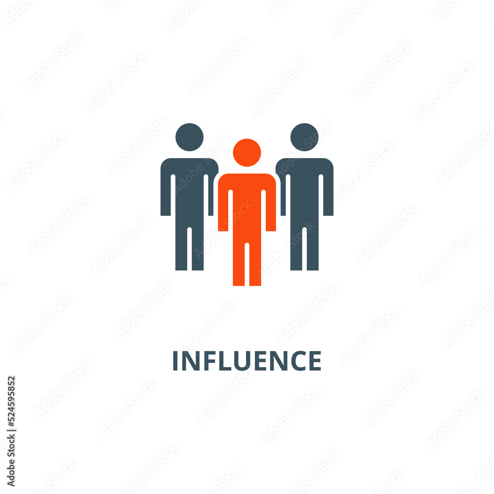 Influence icon vector illustration concept isolated on white background used for web and mobile Influence icon vector illustration concept isolated on white background used for web and mobile