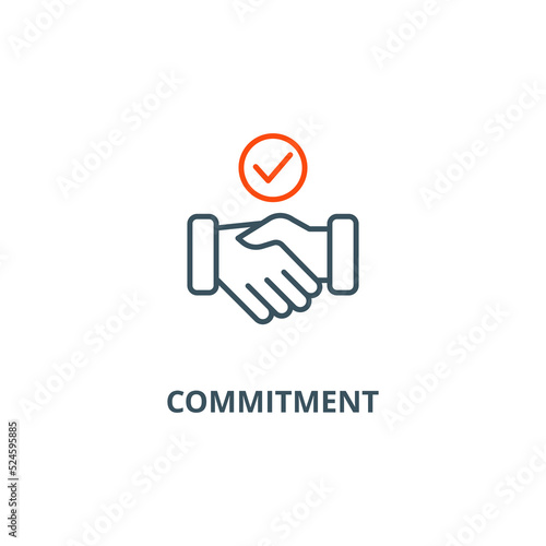 Commitment icon vector illustration concept isolated on white background used for web and mobile