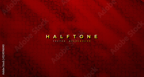 Halftone dotted a red background. Abstract Polka dot style texture. Abstract halftone dot pattern.