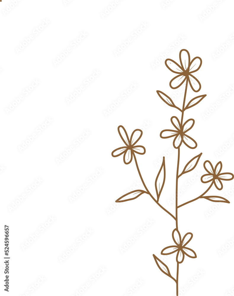 Obraz premium Flower doodle transparency for decoration.