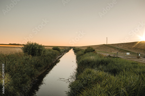 Koog im Sonnenuntergang photo