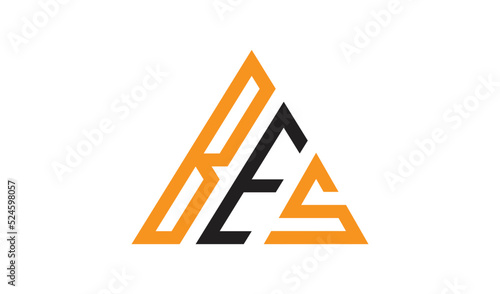 BES triangle   letter logo design   BES triangle logo design monogram  BES triangle vector logo  BES with triangle shape   BES template with matching color  BES triangular logo Simple  Elegant  
