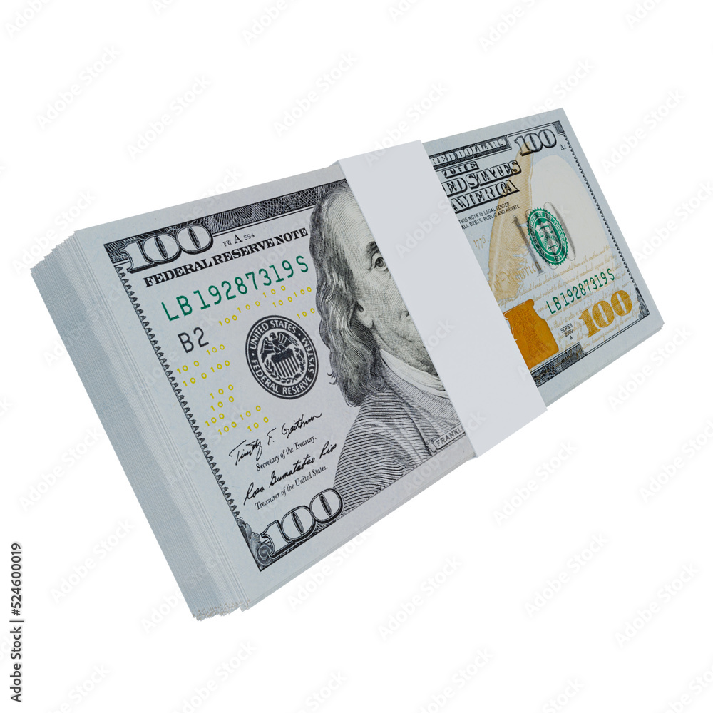 USA Currency Dollar 100: Stack of US Dollar USA banknote USA Currency Dollar 100: Stack of US Dollar USA banknote