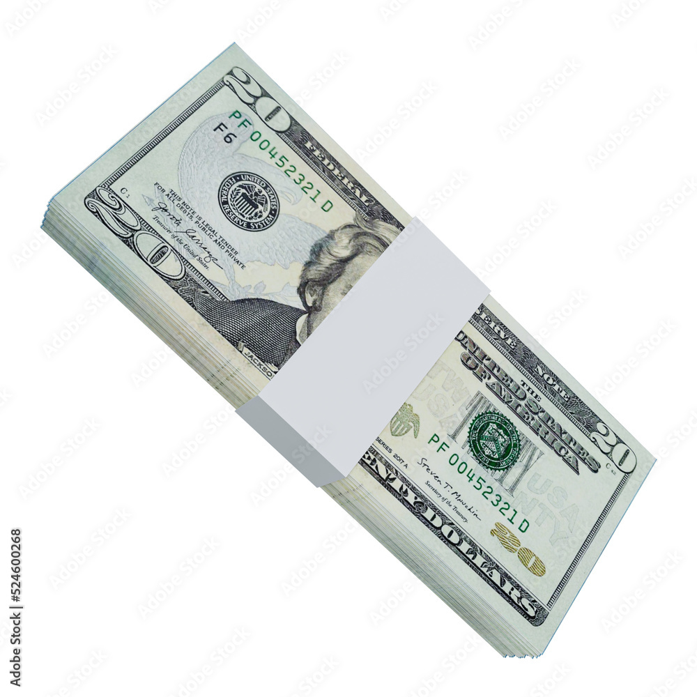 USA Currency Dollar 5: Stack of US Dollar USA banknote USA Currency Dollar 5: Stack of US Dollar USA banknote