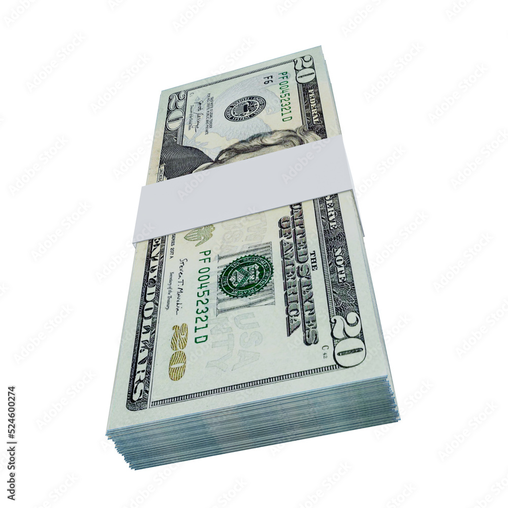 USA Currency Dollar 5: Stack of US Dollar USA banknote USA Currency Dollar 5: Stack of US Dollar USA banknote